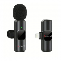 General K10 K1 Lavalier Microphone, Wireless Mini Microphone for iOS, Microphone Plug & Play for Live Streaming